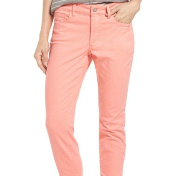 New NYDJ Alina Convertible Ankle Jeans Pale Guava - Picture 2 of 3